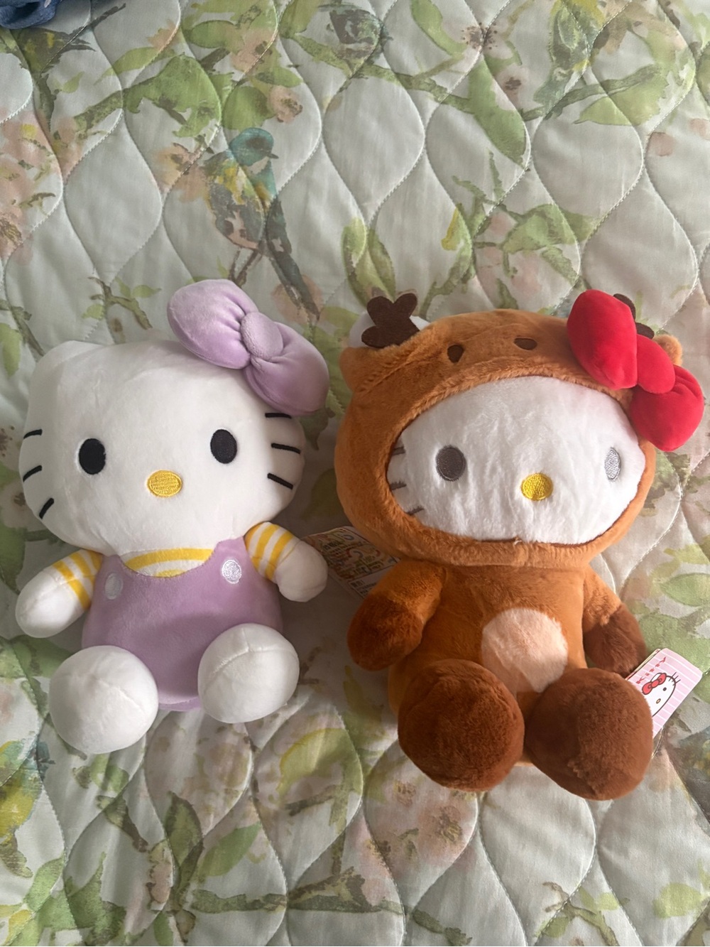 Sanrio Hello Kitty Plush Lot Pastel Purple Reindeer Kawaii Bow Stuffed Animal